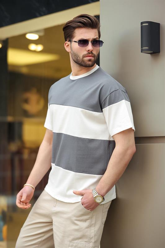 MDX Smoke Oversize Color Block Bicycle Neck T-shirt 7020 - Hamburg