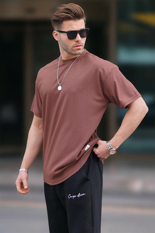 MDX Brown Basic Oversized Men's T-shirt 7012 - Ibiza