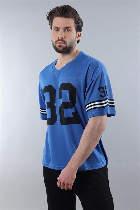 MDX Saks Printed V-Neck Men's T-Shirt E5838 - Bradenton