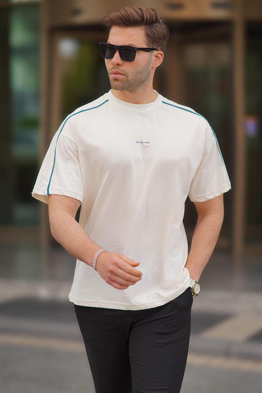 MDX Ecru Oversize Bicycle Neck T-shirt 7009 - Vincennes