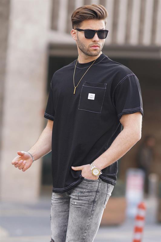 MDX Black Oversized Pocket Detail Men's T-shirt 7001 - Hilo