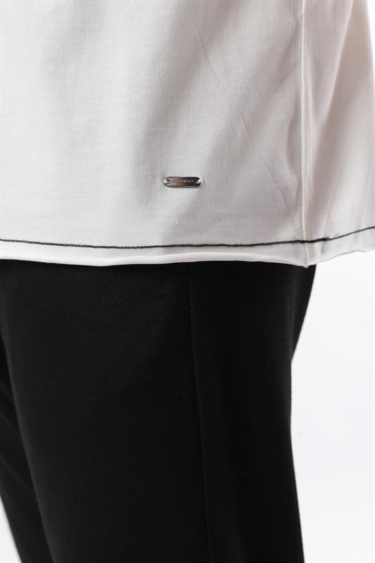 MDX Madmext Ecru Bicycle Neck Basic Men's T-Shirt E7105 - San Ramon