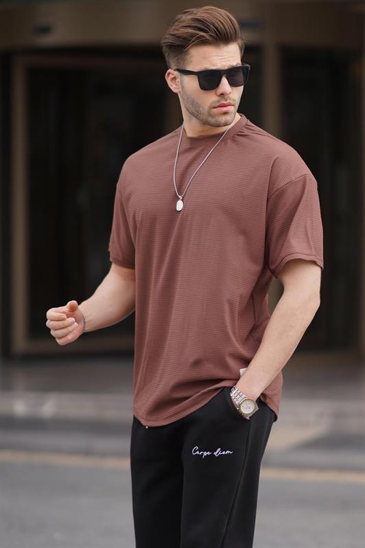 MDX Brown Basic Oversized Men's T-shirt 7012 - Ibiza