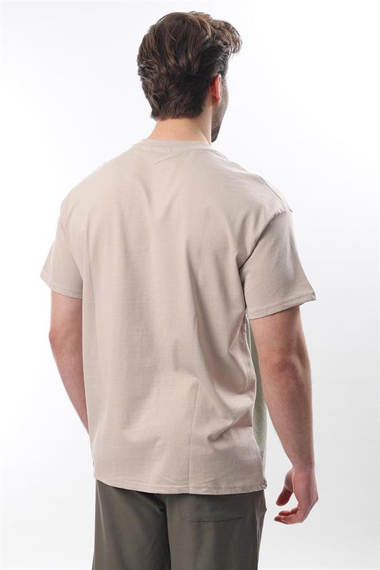 MDX Beige OverFit Yarn Dyed Men's T-shirt E7104 - Zhlobin