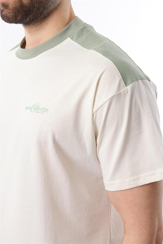 MDX Madmext Ecru Bicycle Neck Printed Men's T-Shirt E7114 - Weymouth