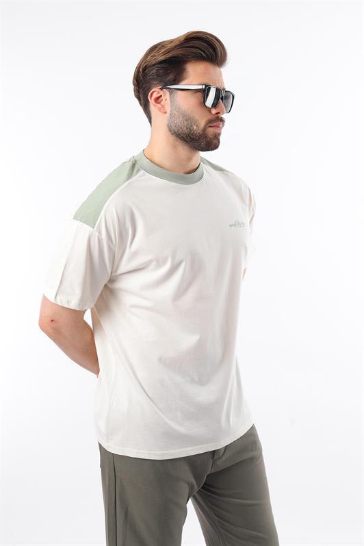 MDX Madmext Ecru Bicycle Neck Printed Men's T-Shirt E7114 - Weymouth