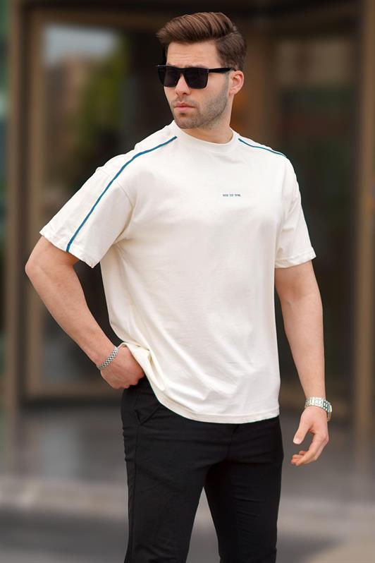 MDX Ecru Oversize Bicycle Neck T-shirt 7009 - Vincennes