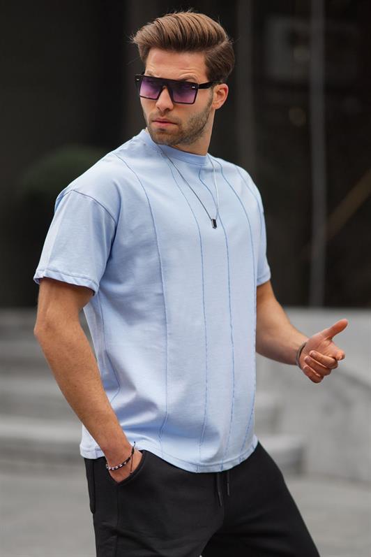 تي شيرت MDX Baby Blue بياقة الدراجة للرجال 6175 - فلورنس-جراهام