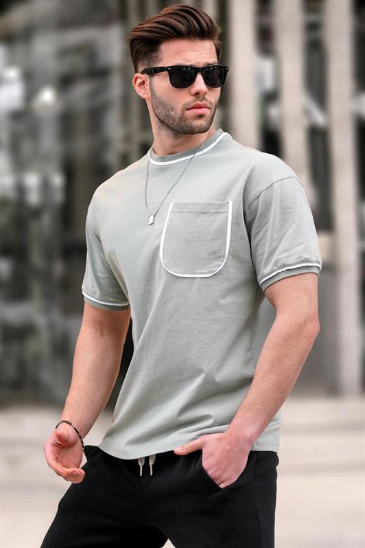 MDX Mint Green Pocket Detailed Men's T-Shirt 6176 - Holland