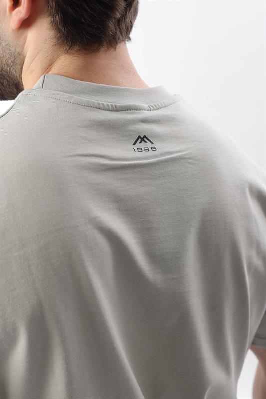 MDX Men's T-shirt with Printed Grey and Embroidered Details E7108 - Hammond