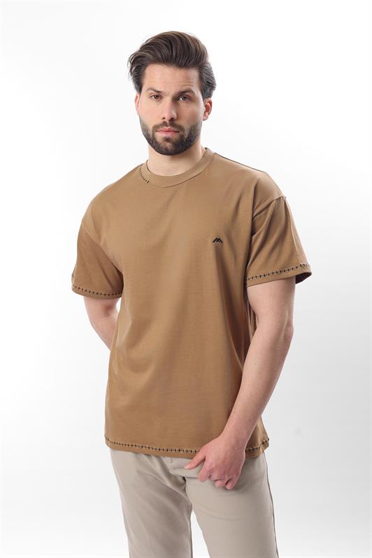 MDX Cappuccino Embroidered Detail Men's T-shirt E7112 - Kidderminster