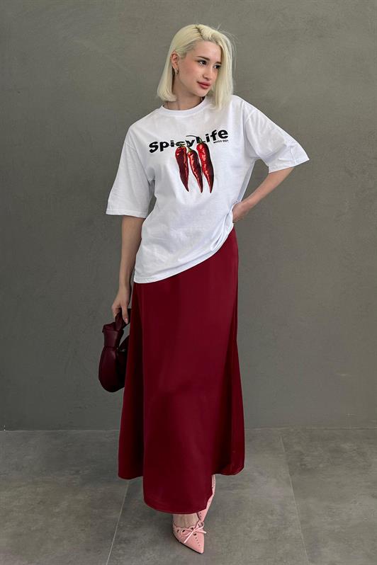 MDX White 100% Cotton Printed Women's T-shirt Mg2452 - Wilrijk