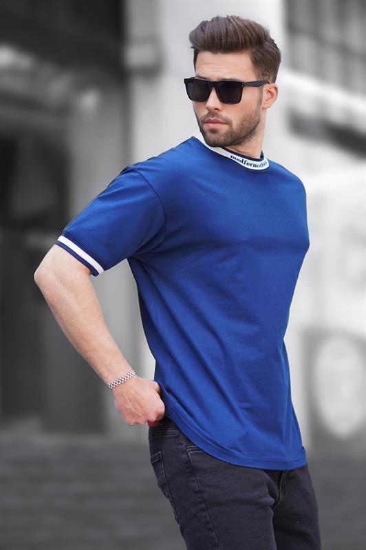 MDX Navy Blue Bicycle Collar Striped T-shirt 7022 - Reynosa