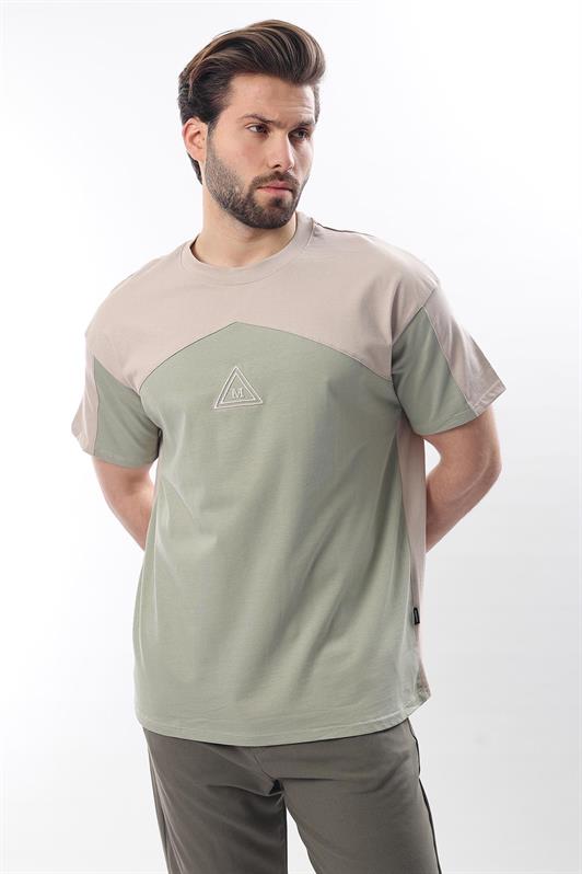 MDX Beige OverFit Yarn Dyed Men's T-shirt E7104 - Zhlobin