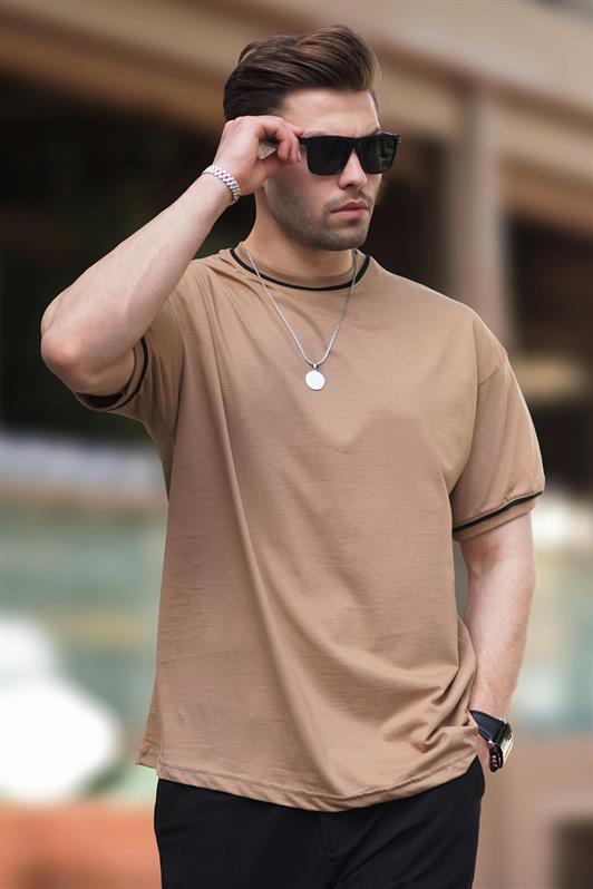 MDX Mink Bicycle Collar Sleeve Striped Oversized T-shirt 7024 - Ascoli Piceno