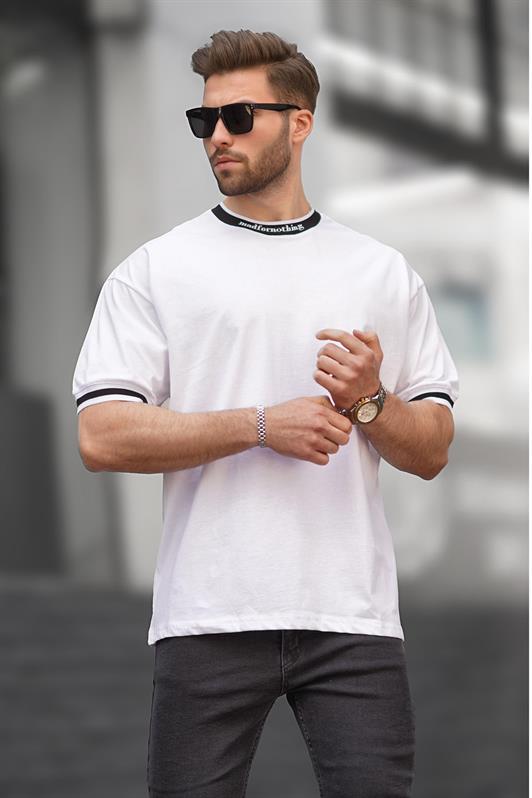 MDX White Bicycle Collar Striped T-shirt 7022 - Pescara