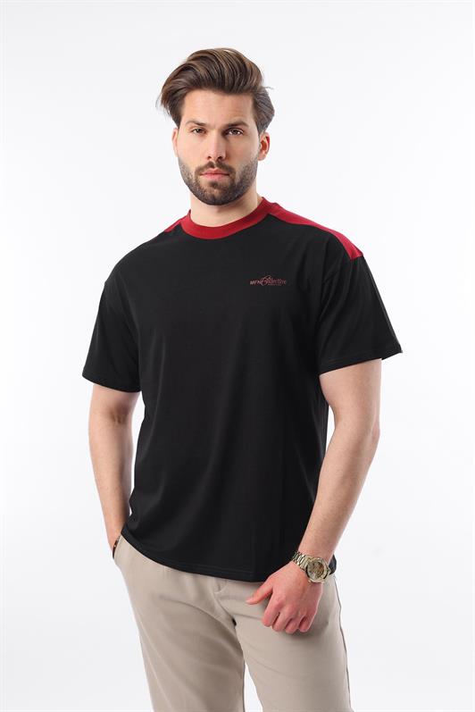 MDX Madmext Black Bicycle Collar Printed Men's T-Shirt E7114 - Paços de Ferreira