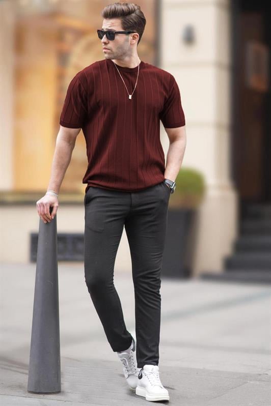 MDX Madmext Men's Burgundy T-shirt 5684 - Villafranca del Panadés