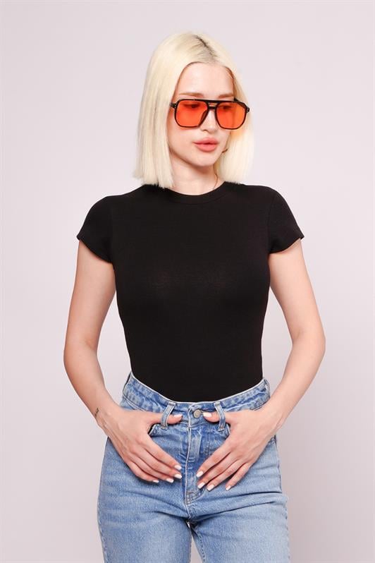 MDX Black Bicycle Collar Basic Women's T-shirt Mg2479 - Westland
