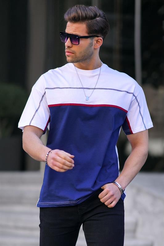 MDX Ecru Color Block Men's T-shirt 6177 - Cozumel