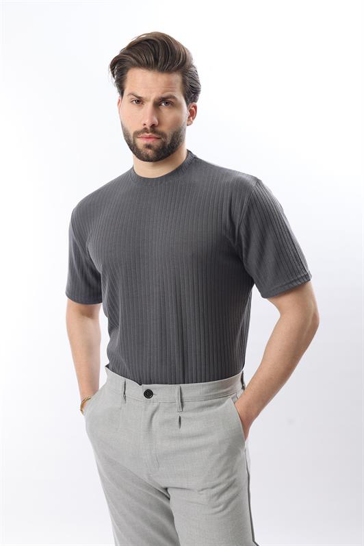 MDX Men's T-shirt with Smoky Scented Line Design Bike Collar E7122 - Plasencia