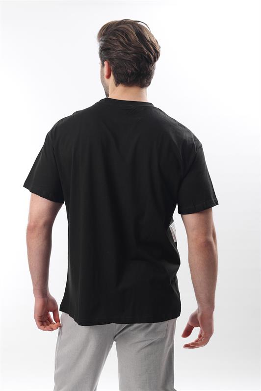 MDX Black Printed Regular Fit Men's T-shirt E7107 - Danbury