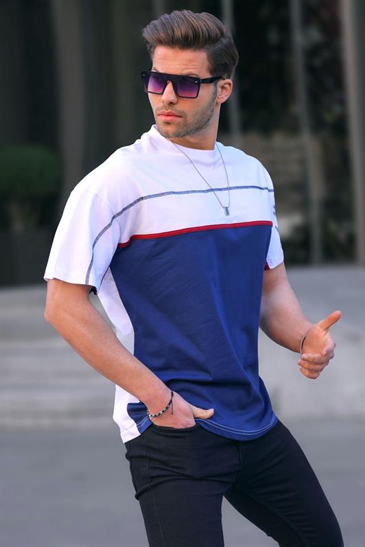 MDX Ecru Color Block Men's T-shirt 6177 - Cozumel