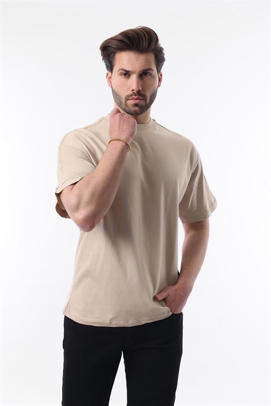 MDX Men's Mink Oversize T-shirt with Stripe Detail 7023 - Chicopee