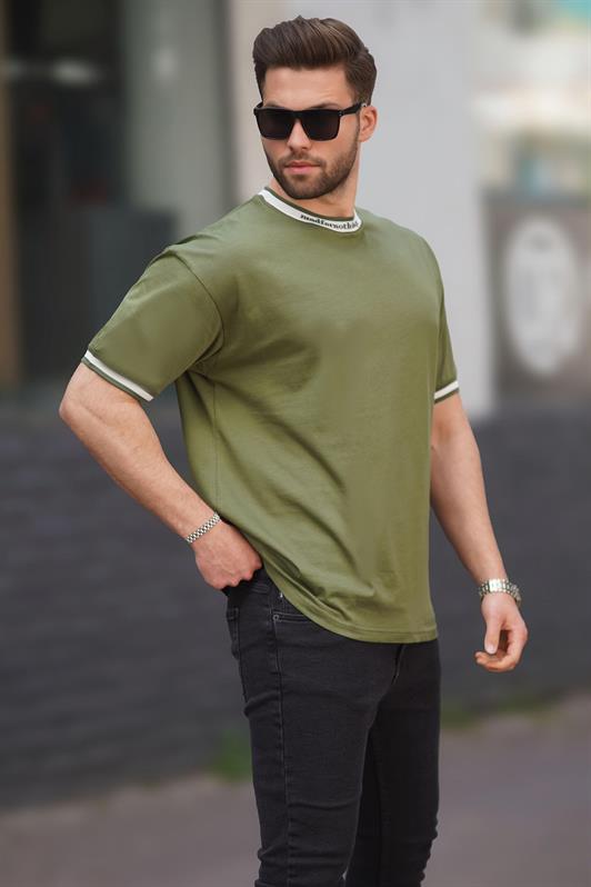 MDX Haki Bicycle Collar Striped T-shirt 7022 - Uster