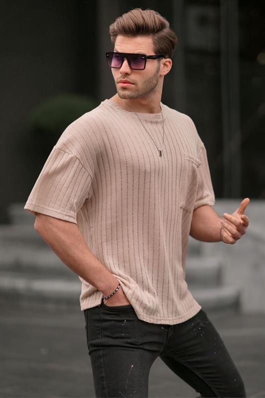 MDX Beige Oversize Men's T-shirt 6180 - Norderstedt