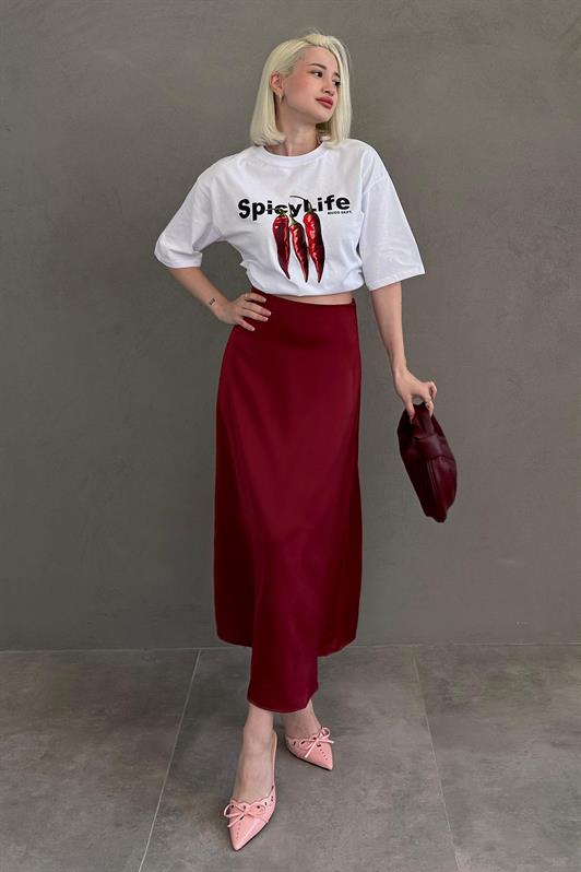 MDX White 100% Cotton Printed Women's T-shirt Mg2452 - Wilrijk