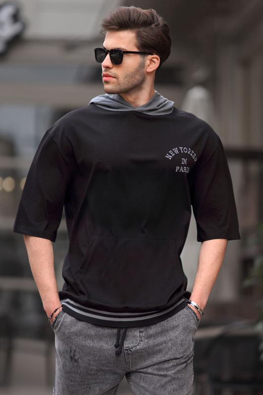 MDX Black Hooded Men's T-shirt 6182 - Zumpango
