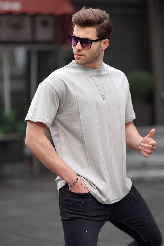 MDX Painted Gray Bicycle Collar Men's T-Shirt 6175 - Manhattan
