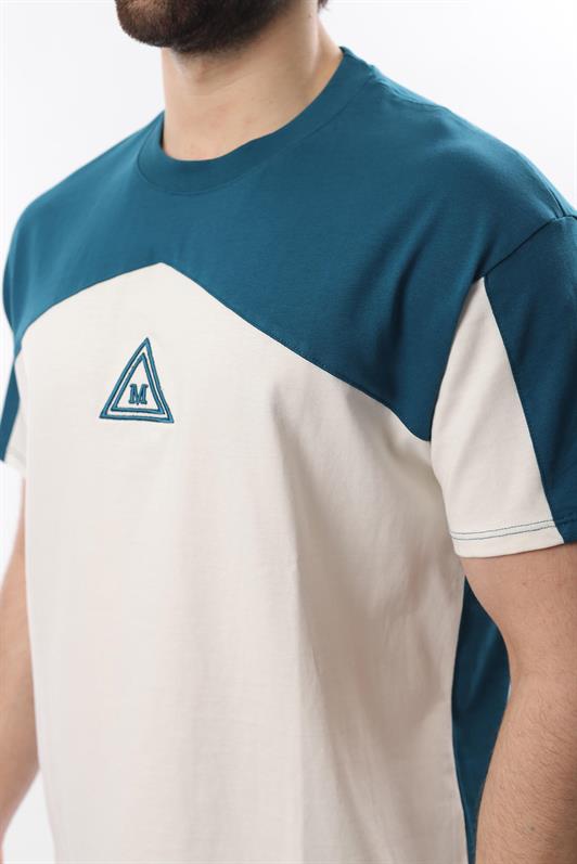 MDX Petrol Blue OverFit Men's T-shirt with Garnish E7104 - Neuwied
