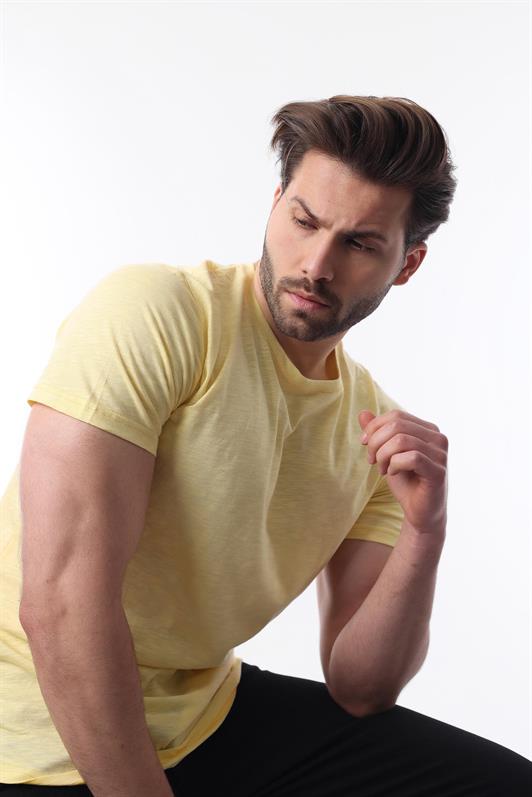 MDX Madmext Men's Yellow Basic T-Shirt 5268 - Girona