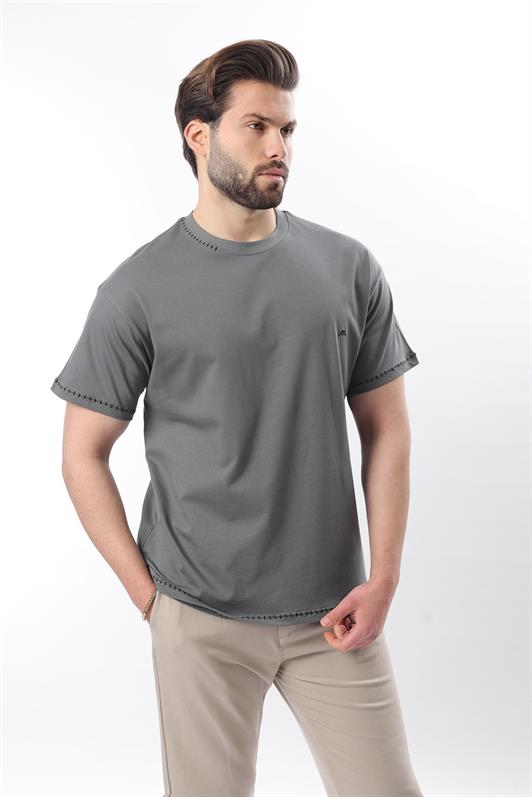 MDX Men's T-shirt with Smoke Embroidery Detail E7112 - Marijampolė