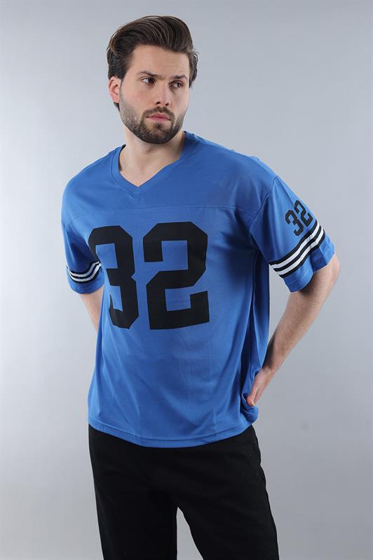 MDX Saks Printed V-Neck Men's T-Shirt E5838 - Bradenton