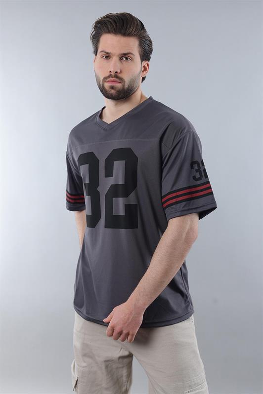 MDX Smoke Printed V-Neck Men's T-Shirt E5838 - Formigine