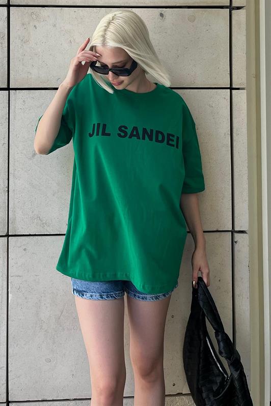 MDX Green Oversized Printed Bicycle Collar Short Sleeve T-Shirt MG2126 - Chelmsford
