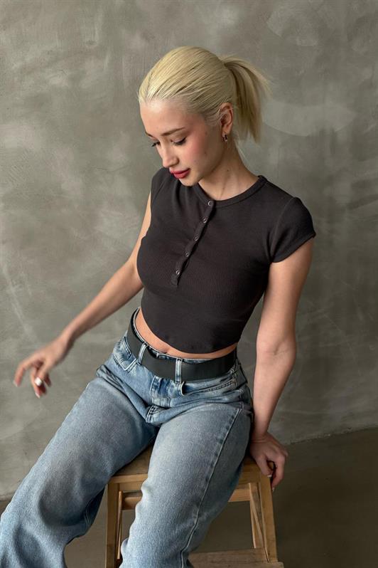 MDX Smoke Henley Snap Closure Women's T-shirt MG2306 - Poway