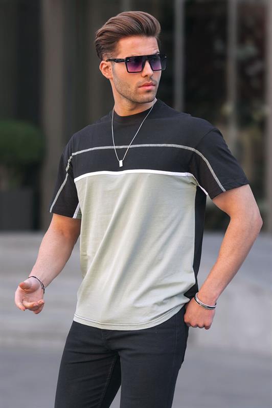 MDX Black Color Block Men's T-shirt 6177 - Ajaccio