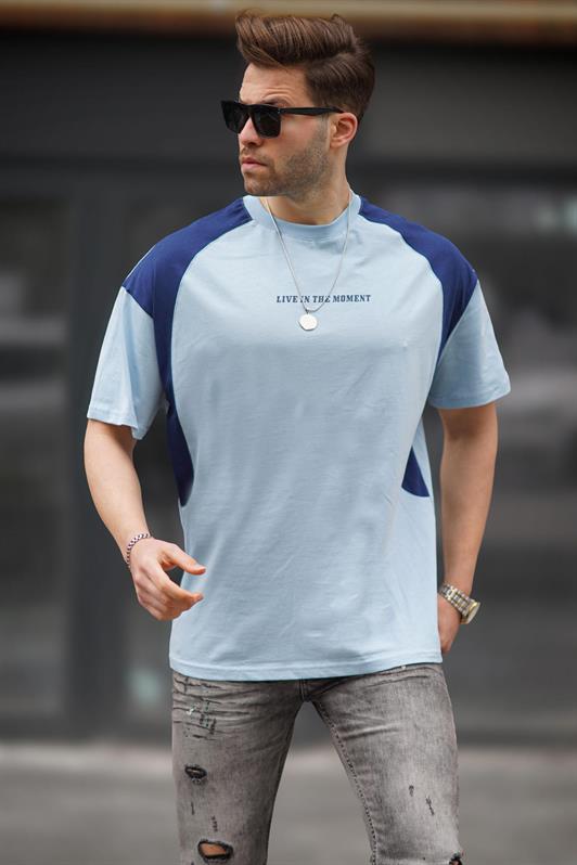 MDX Baby Blue Bicycle Collar Oversized T-shirt 7002 - Osnabrück
