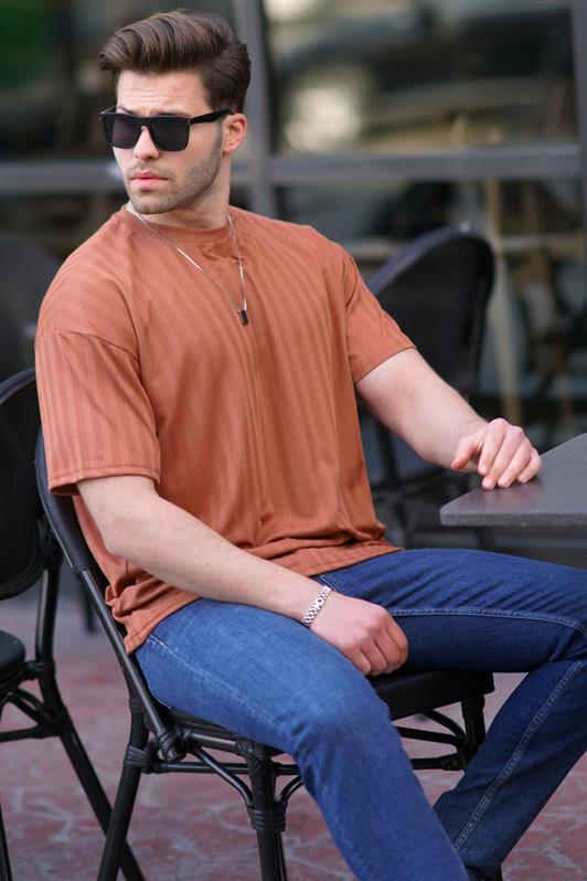 MDX Tile Male Striped Oversized T-shirt 6198 - Charleville-Mézières