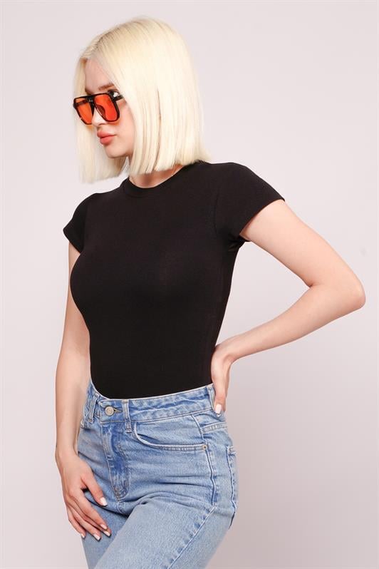 MDX Black Bicycle Collar Basic Women's T-shirt Mg2479 - Westland