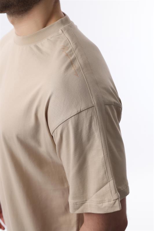 MDX Men's Mink Oversize T-shirt with Stripe Detail 7023 - Chicopee
