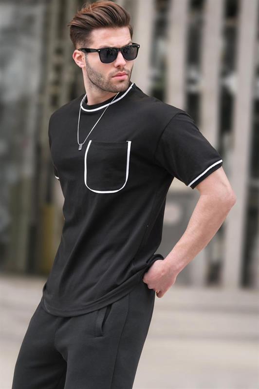 MDX Black Pocket Detailed Men's T-Shirt 6176 - Bayonne