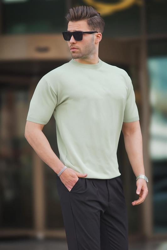 MDX Green Bicycle Collar Basic Men's T-Shirt 6883 - Kamianske