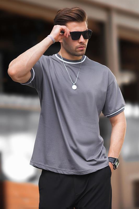 MDX Smoke Bicycle Collar Sleeve Striped Overfit T-shirt 7024 - Perpignan