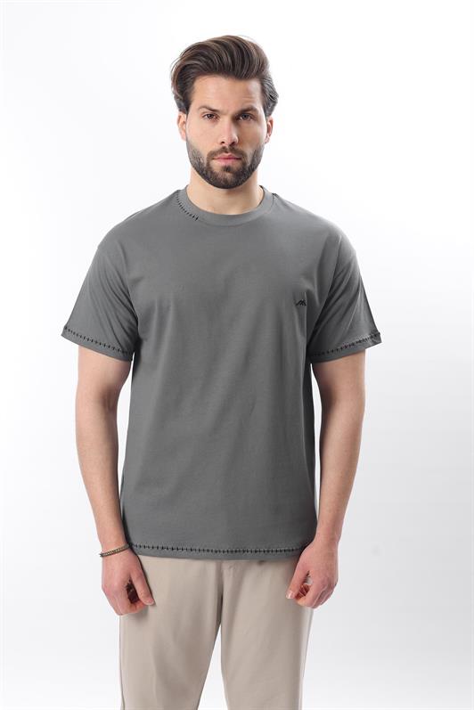 MDX Men's T-shirt with Smoke Embroidery Detail E7112 - Marijampolė