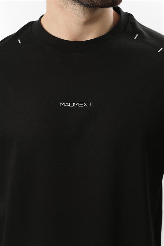 MDX Men's T-shirt with Black Printed Embroidery Detail E7108 - Schwabach